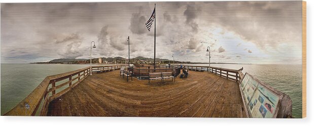 Landscape Wood Print featuring the photograph Ventura Pier by Joe Palermo