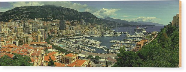 Monte Carlo Wood Print featuring the photograph A View Of Monte Carlo #1 by Mountain Dreams