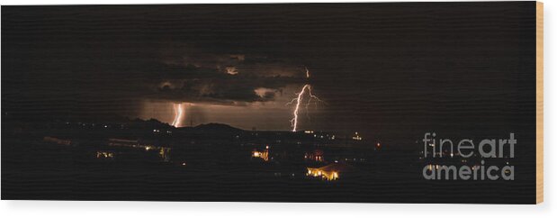 Lightning Wood Print featuring the photograph Lightning #8 by Mark Jackson
