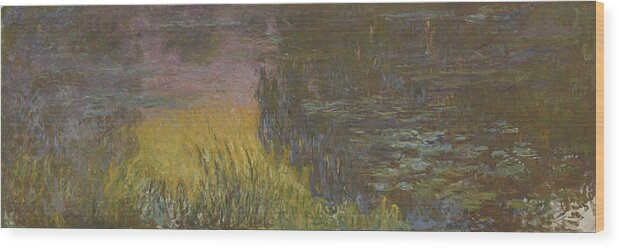 Claude Monet Wood Print featuring the painting Water Lilies #43 by Claude Monet