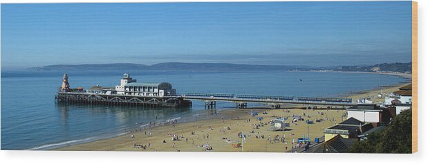 Bournemouth Pier Wood Print featuring the photograph Bournemouth Pier Dorset - May 2010 by Chris Day