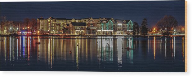 Lights Wood Print featuring the photograph Canandaigua Lights by Rod Best