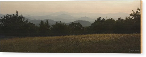 Mountains Wood Print featuring the photograph Evening On the Blue Ridge by John Harmon