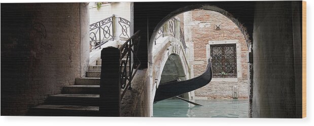 Venice Wood Print featuring the photograph Gondola da Ivo by Marco Missiaja