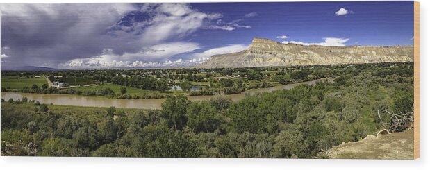 Colorado Wood Print featuring the photograph Grand Valley Panoramic by Teri Virbickis