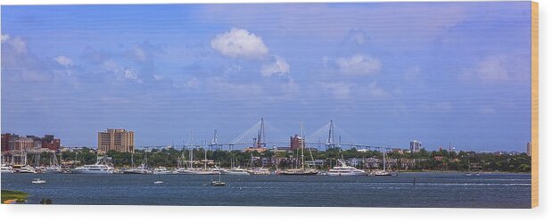 Bridge Wood Print featuring the photograph Just Another Day on the Water by Sennie Pierson