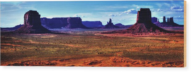 Arizona Wood Print featuring the photograph Monument Valley Views No. 5 by Roger Passman