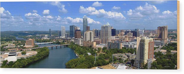 Austin Wood Print featuring the photograph My Austin Skyline by James Granberry