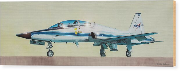 Nasa Wood Print featuring the painting NASA T-38 Talon by Douglas Castleman