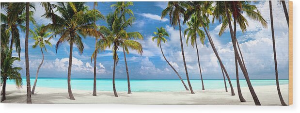  Tropical Wood Print featuring the photograph Perfect Beach by Sean Davey