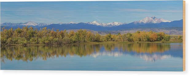 Panorama Wood Print featuring the photograph Rocky Mountain Front Range Autumn Panorama by James BO Insogna