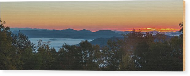 Dawn Wood Print featuring the photograph Summer Sunrise - Almost Dawn by D K Wall