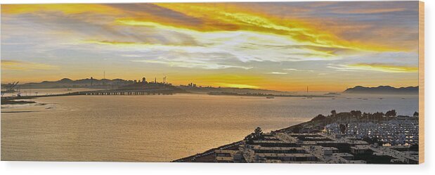 San Francisco Bay Wood Print featuring the photograph Sunset Bay by Kelley King