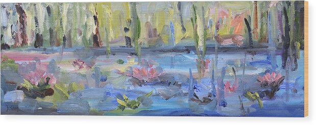 Lily Wood Print featuring the painting Sweet Solitude by Donna Tuten