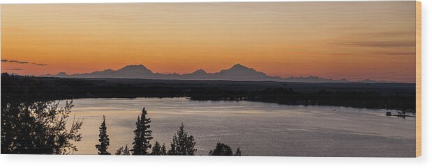 Mckinley Wood Print featuring the photograph Alaska Range from Big Lake by Kyle Lavey