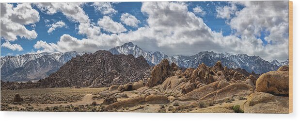 Alabama Hills Wood Print featuring the photograph The Alabama Hills by Peter Tellone