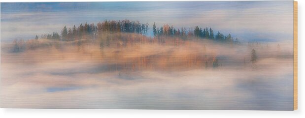 Poland Wood Print featuring the photograph In The Morning Mists #1 by Piotr Krol (bax)