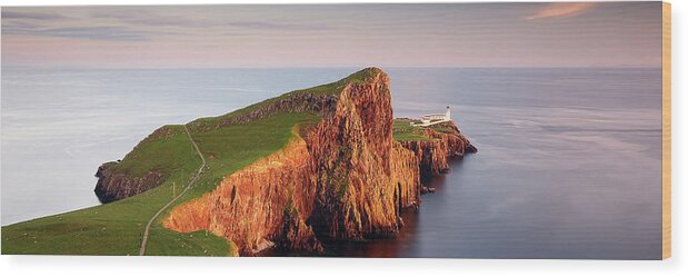 Scottish Landscape Wood Print featuring the photograph Neist Point Sunset - Isle of Skye #2 by Grant Glendinning