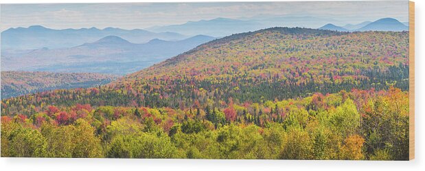 Autumn In Vermont Wood Print featuring the photograph Autumn In Vermont by Brenda Petrella Photography Llc