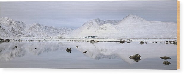  Wood Print featuring the photograph Blackmount Winter Sunrise - Glencoe by Grant Glendinning