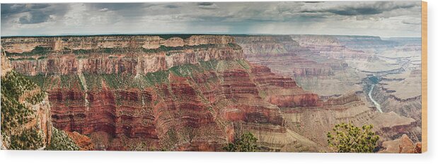 Tranquility Wood Print featuring the photograph Grand Canyon Panoramic by Bradwetli Photography