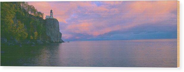 Tranquility Wood Print featuring the photograph Lighthouse From 1905 At Split Rock by Visionsofamerica/joe Sohm
