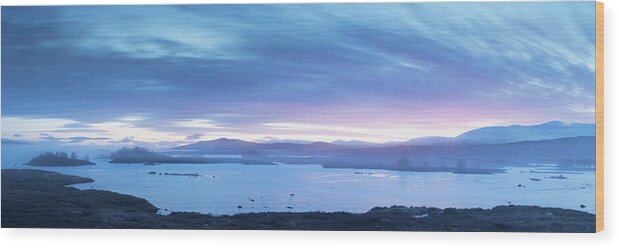 Tranquility Wood Print featuring the photograph Rannoch Moor At Dawn In Winter, Scotland by Jeremy Walker