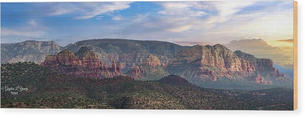 Sunset Wood Print featuring the photograph Sedona #3 by G Lamar Yancy