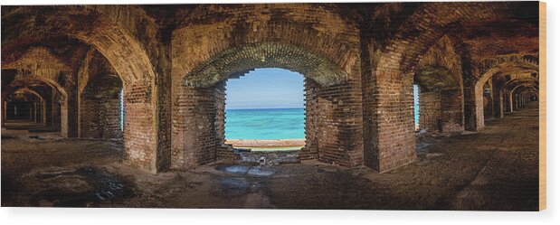 Aqua Wood Print featuring the photograph Fort Paradise by Kelly VanDellen