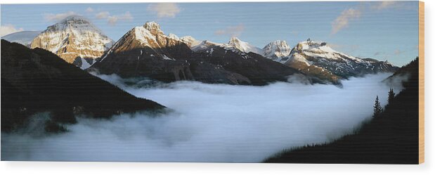 617 Wood Print featuring the photograph Jasper National Park Misty Valley by Sonny Ryse