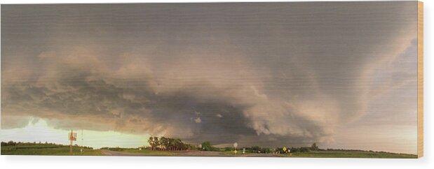 Nebraskasc Wood Print featuring the photograph Racing the Last Light of the Day 005 by NebraskaSC