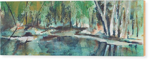 Lee Painting Wood Print featuring the painting Serene No. 2 by Lee Beuther
