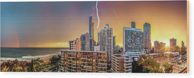 Lightning Strikes Wood Print featuring the photograph Symphony Of Elements by Az Jackson