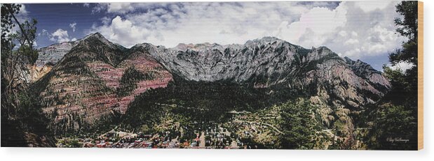 Telluride Colorado Canvas Print Wood Print featuring the photograph Telluride From The Air #2 by Lucy VanSwearingen