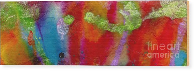 Rainbow Wood Print featuring the painting Rainbow Passion by Angela L Walker