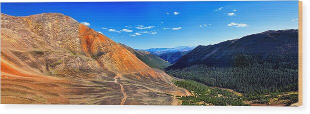 Webster Pass Colorado Wood Print featuring the photograph Webster Pass Colorado by Lena Owens - OLena Art Vibrant Palette Knife and Graphic Design