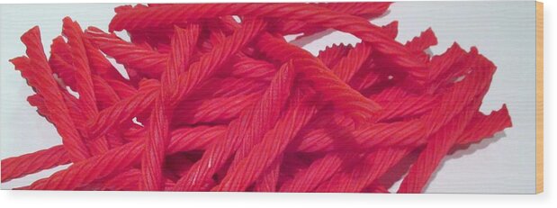 Red Wood Print featuring the photograph Red licorice by Martin Cline