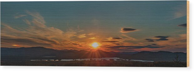 Attean Pond Wood Print featuring the photograph Attean Pond Sunset by Rick Hartigan