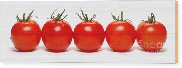 Tomato Wood Print featuring the photograph Tomatoes by Olivier Le Queinec