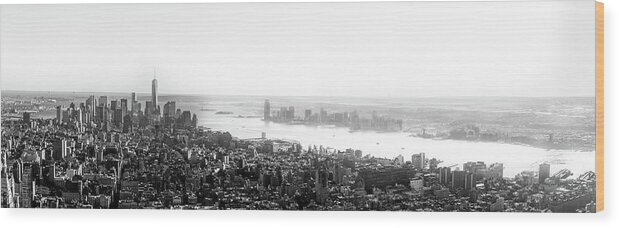 Battery Park City Wood Print featuring the photograph View From Empire State Building, New York by Serge Ramelli
