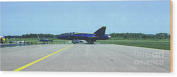 Blue Wood Print featuring the photograph Angels At The Ready by Jon Munson II