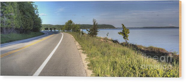 M-22 Wood Print featuring the photograph M-22 and Crystal Lake by Twenty Two North Photography