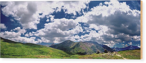 Scenics Wood Print featuring the photograph Panaramic View, Independence Pass by Alan W Cole
