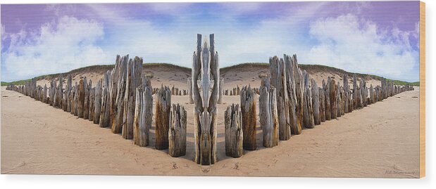 Pier Wood Print featuring the photograph Pier Panorama by WB Johnston