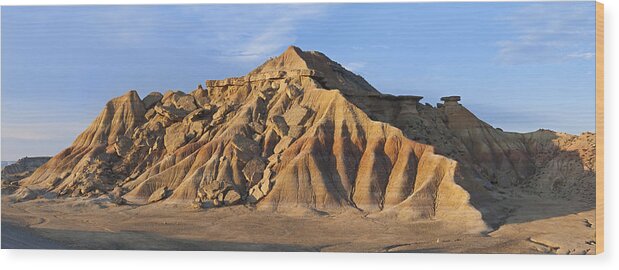Albert Lleal Wood Print featuring the photograph Rock Formation Bardenas Reales Navarra by Albert Lleal
