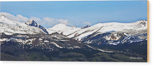 Sierra Mountains Wood Print featuring the photograph Sierra Mountains by Christina Ochsner