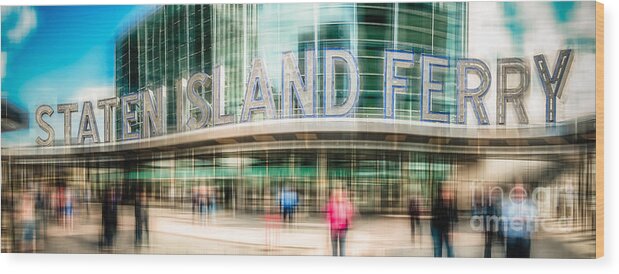 Nyc Wood Print featuring the photograph Staten Island Ferry Ld by Hannes Cmarits