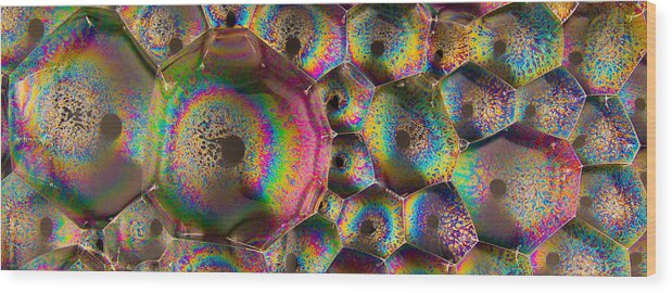 Bubbles Wood Print featuring the photograph Bubble stripe by Jean Noren