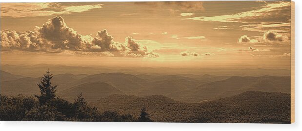Sunset Wood Print featuring the photograph Taconic Sunset by Lee Fortier