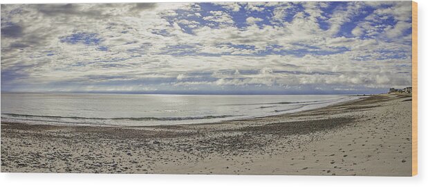 Beach Wood Print featuring the photograph Cape Cod Cloud Bank by Kate Hannon